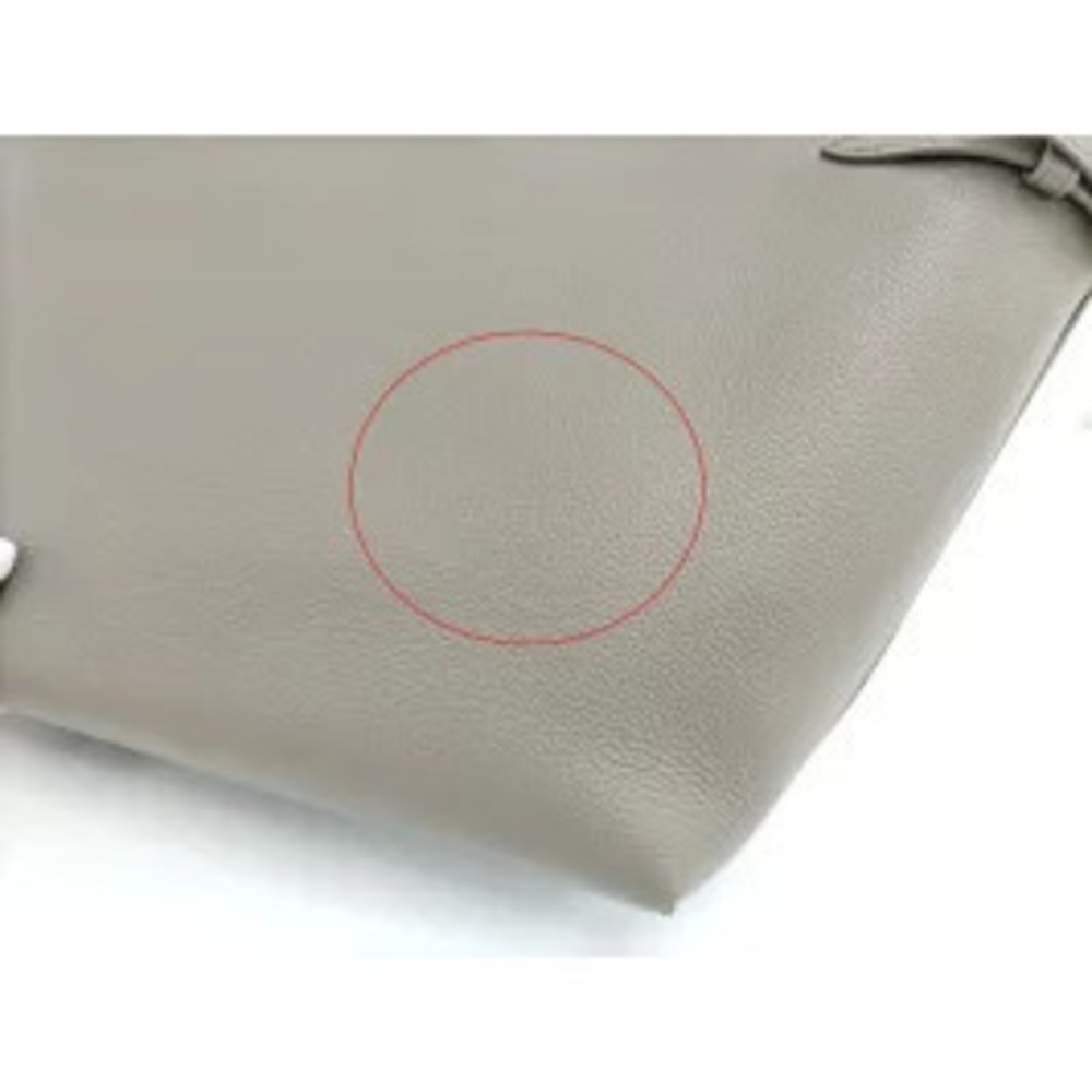 CELINE Cabas Anais Cuilt Tote Bag Leather Greige Gray - Picture 4 of 9